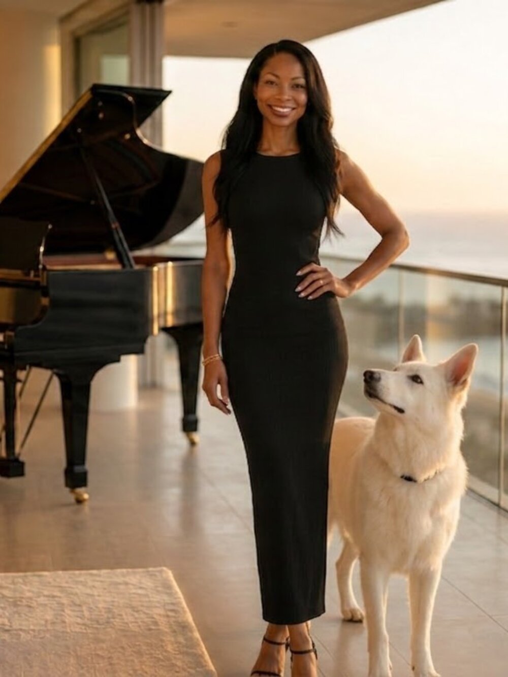 THE RUCHED SPLIT MAXI DRESS BY CALIFORNIA DAMES, A MONIKA'S ONLINE CO. - Picture 4 of 4
